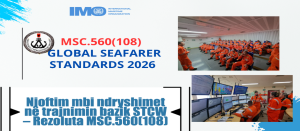 Njoftim mbi ndryshimet në trajnimin bazik STCW – Rezoluta MSC.560(108)
